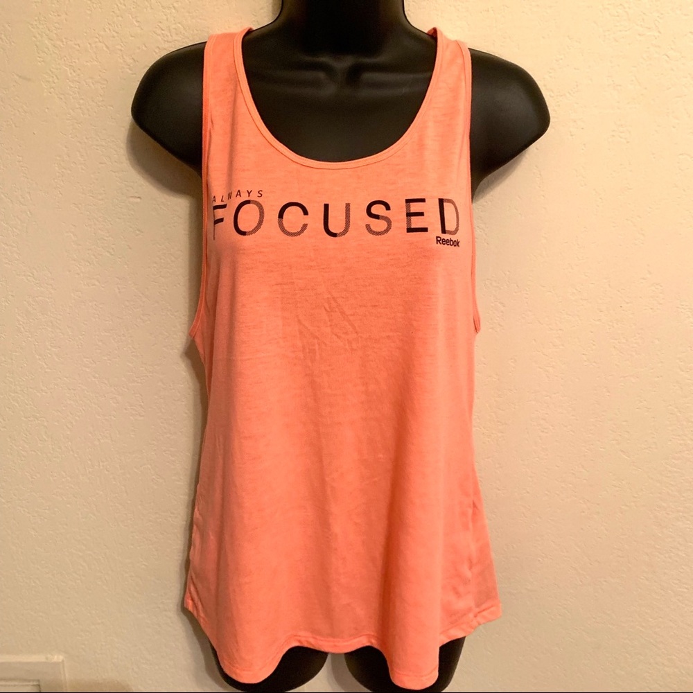Coral Reebok workout tank